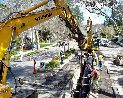 hdpe pipe above ground installation Municipal Engineering Project